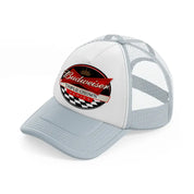 budweiser tripple crown series grey trucker hat