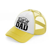 football dad yellow trucker hat