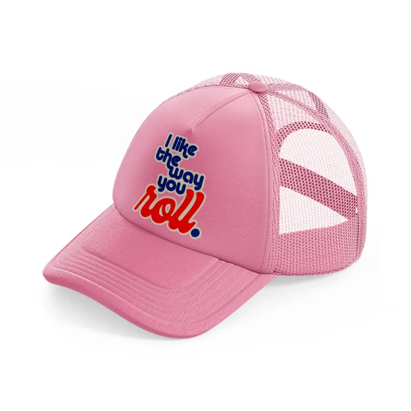 groovy love sentiments gs 04 pink trucker hat
