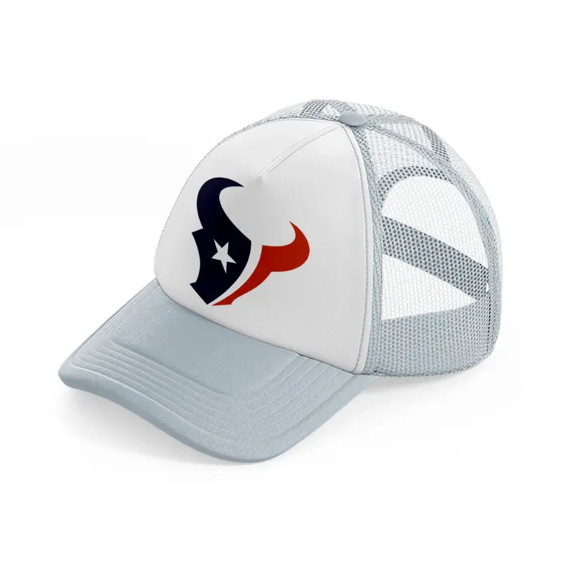 houston texans emblem grey trucker hat