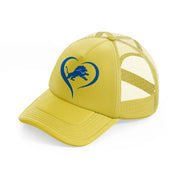 detroit lions lover gold trucker hat