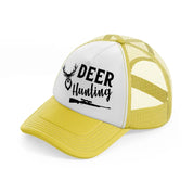 deer hunting yellow trucker hat