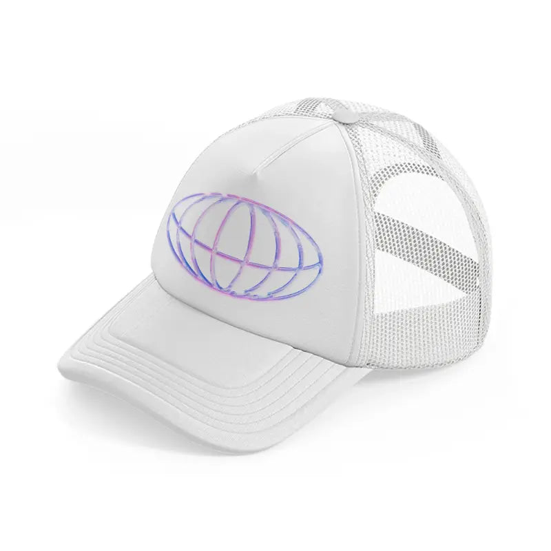 world white trucker hat