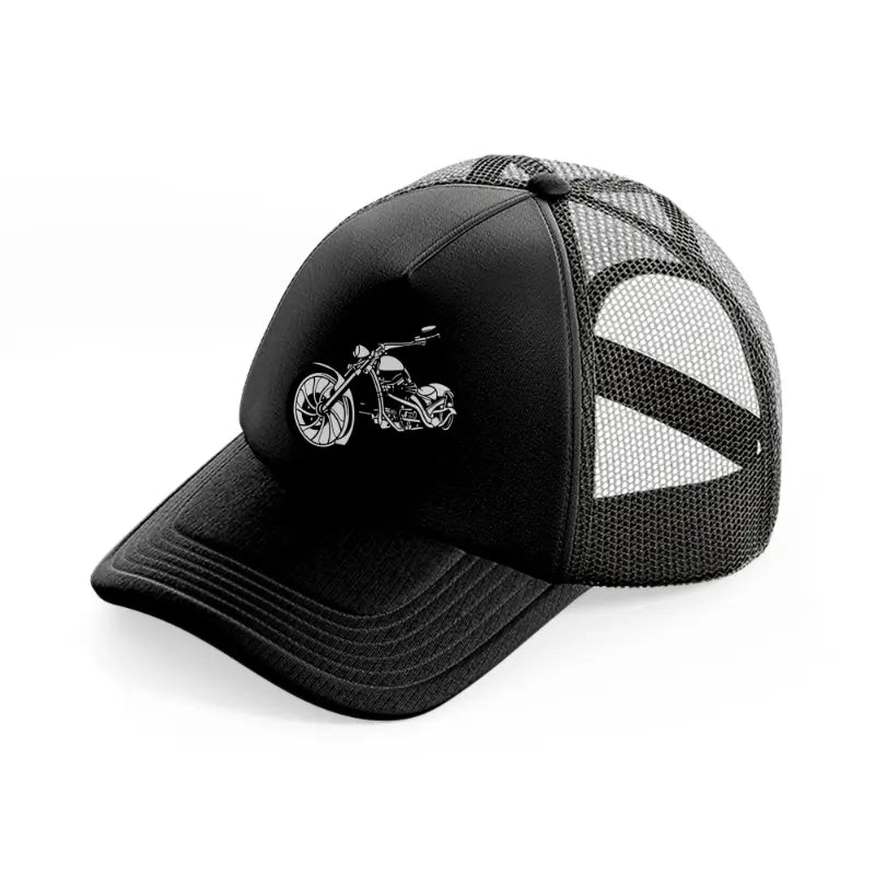 harley davidson bike vector black trucker hat