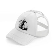 the goat whisper. white trucker hat