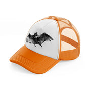 bat orange trucker hat
