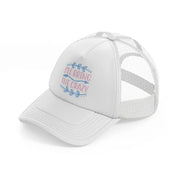 7 white trucker hat