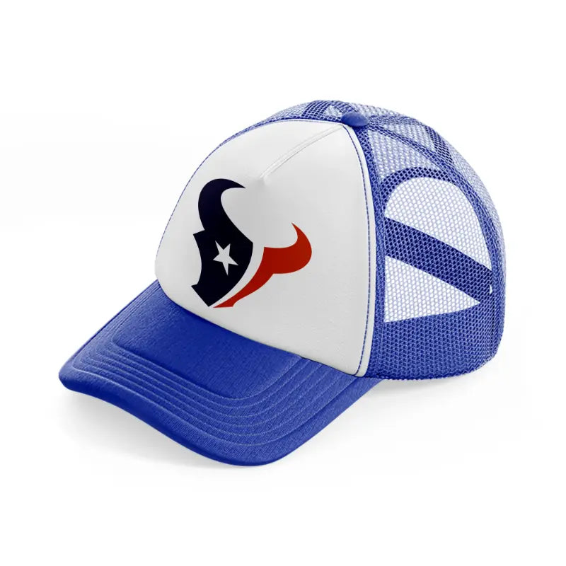 houston texans emblem blue and white trucker hat