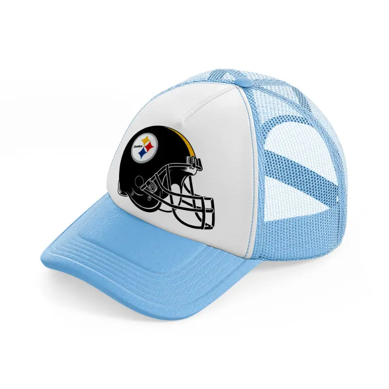 pittsburgh steelers helmet sky blue trucker hat