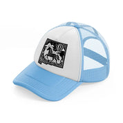new mexico art sky blue trucker hat