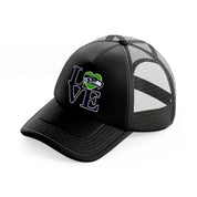 seattle seahawks love black trucker hat