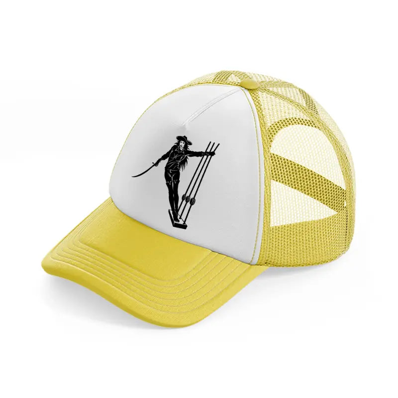 lady swing yellow trucker hat