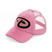 arizona diamondbacks minimalist pink trucker hat