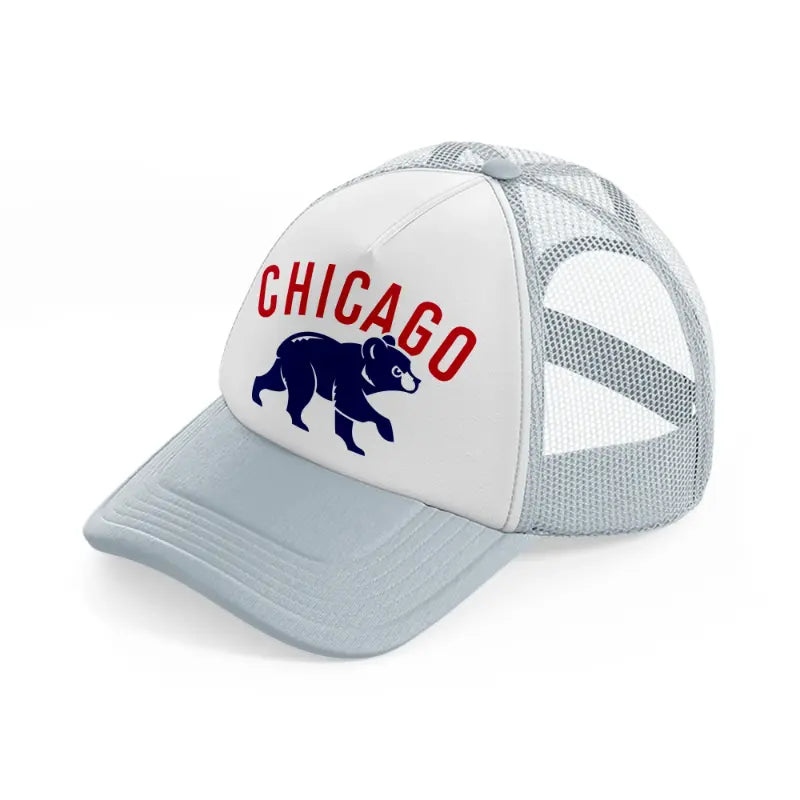 chicago cubs modern grey trucker hat