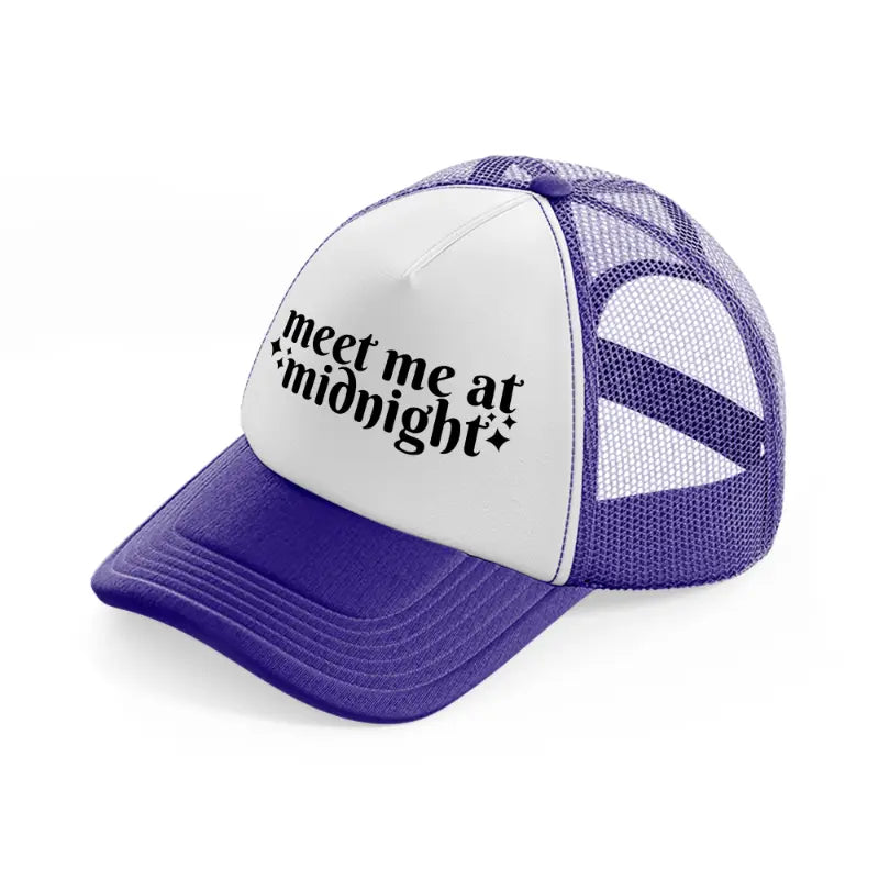 meet me at midnight purple trucker hat
