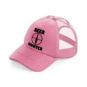 beer hunter pink trucker hat