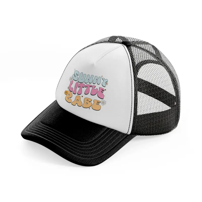 sunny little babe black and white trucker hat