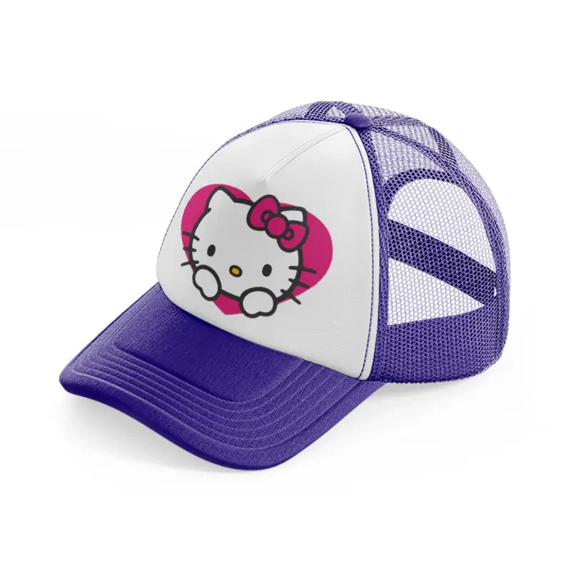 hello kitty love purple trucker hat