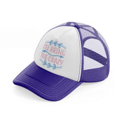 7 purple trucker hat