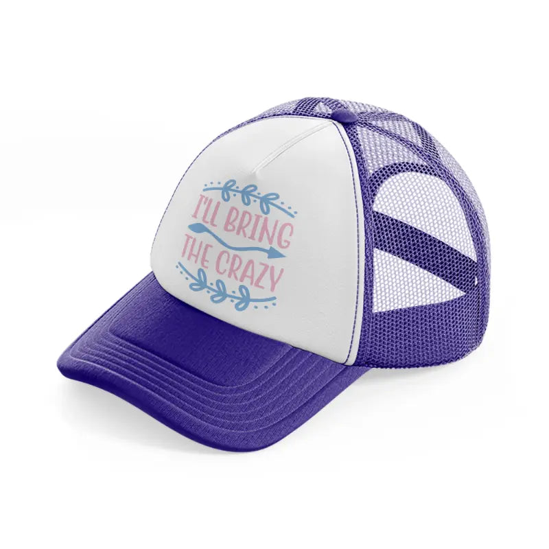7 purple trucker hat