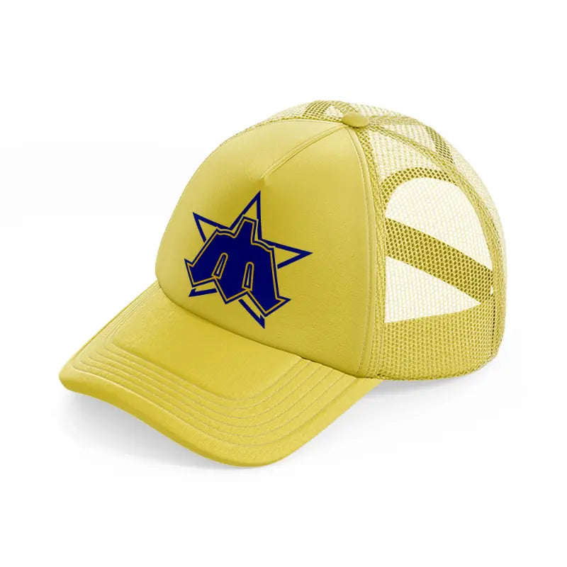 seattle mariners retro gold trucker hat