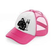 pirate crew vector neon pink trucker hat