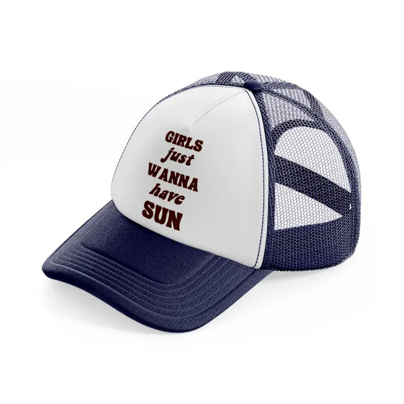 retro elements 104 navy blue and white trucker hat