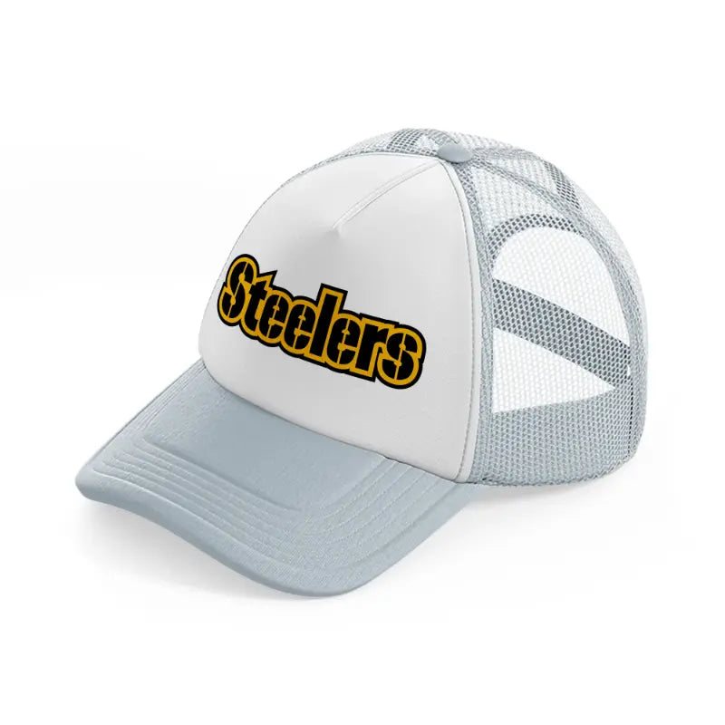 steelers grey trucker hat