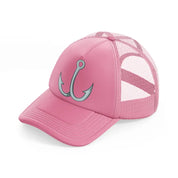 double hook pink trucker hat