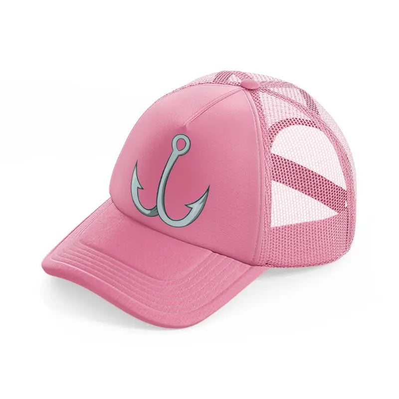 double hook pink trucker hat