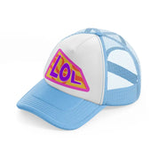 lol sky blue trucker hat