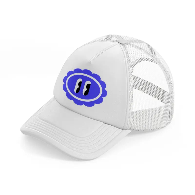 flower blue white trucker hat