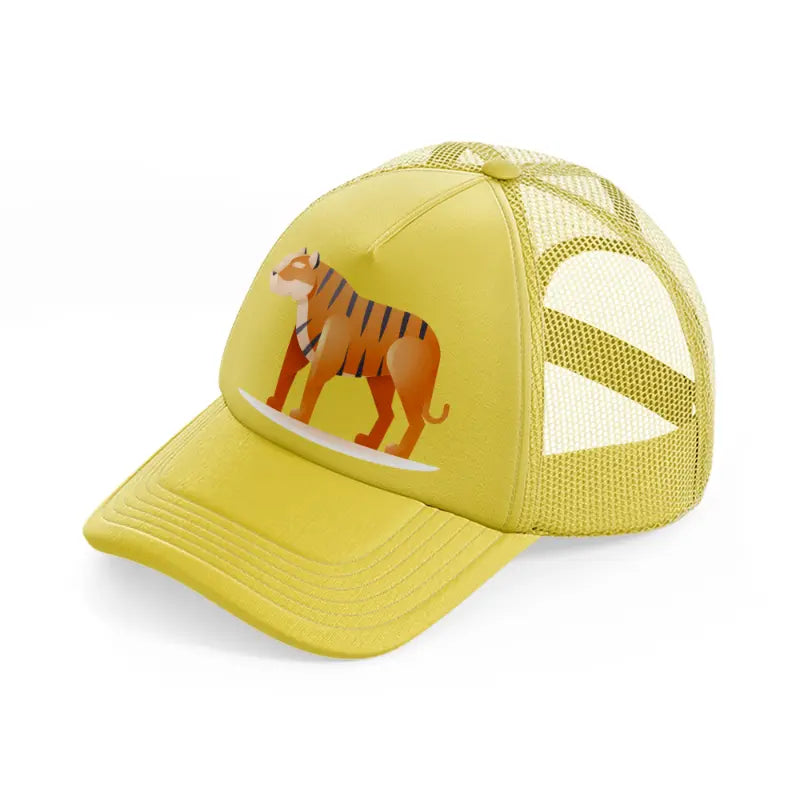 009 tiger gold trucker hat
