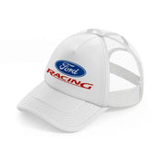 ford racing white trucker hat