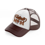 football mom brown trucker hat