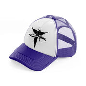 knife bird purple trucker hat