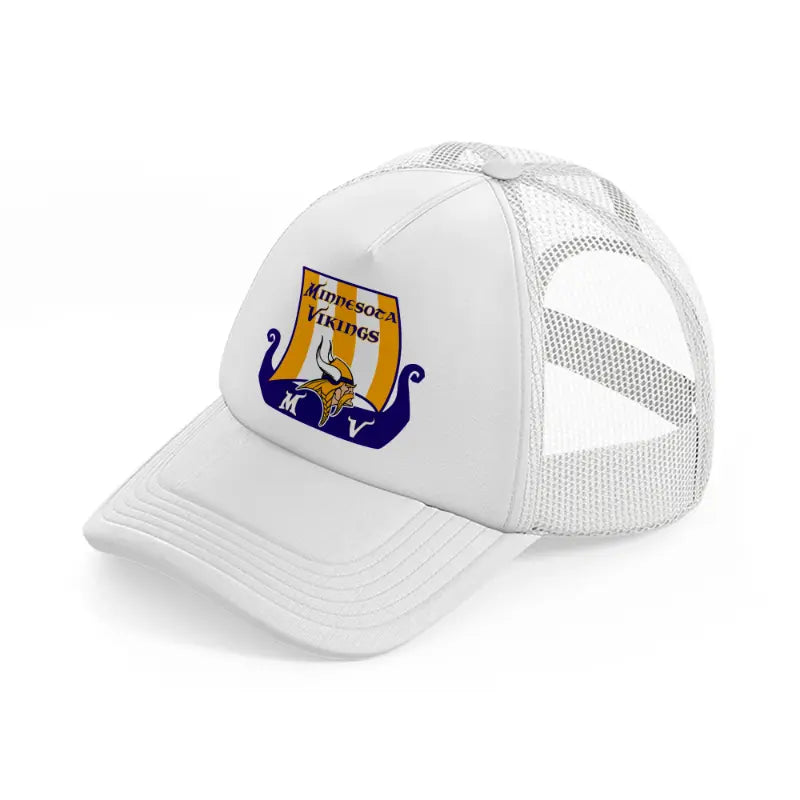 minnesota vikings mv white trucker hat
