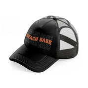 beach babe black trucker hat