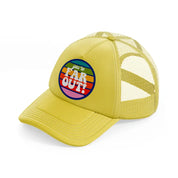 groovy love sentiments gs 05 gold trucker hat