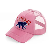 chicago cubs modern pink trucker hat
