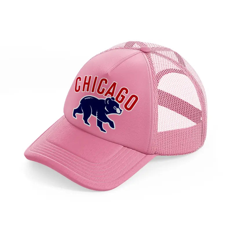 chicago cubs modern pink trucker hat