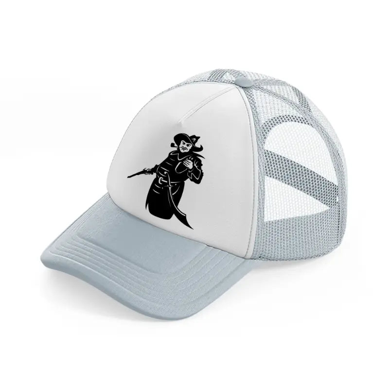 pirate piping grey trucker hat