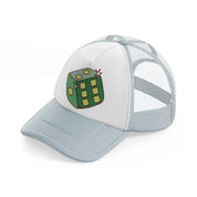 clover dice grey trucker hat