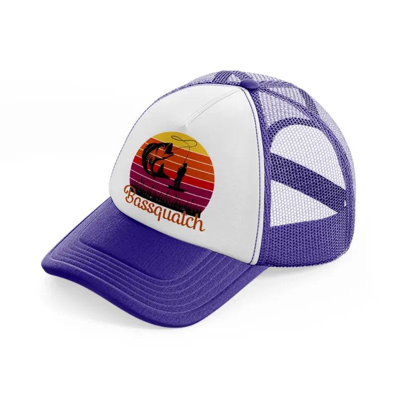 bassquatch purple trucker hat