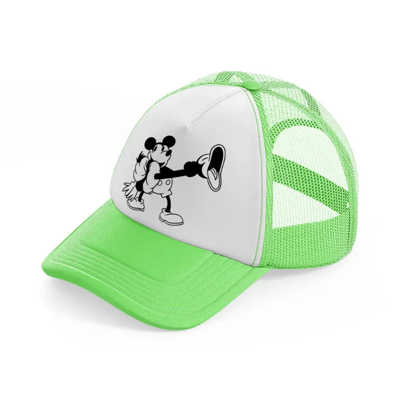 mickey bird lime green trucker hat