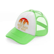 best dad by par orange lime green trucker hat