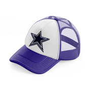 dallas cowboys 3d emblem purple trucker hat