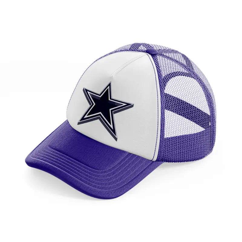 dallas cowboys 3d emblem purple trucker hat
