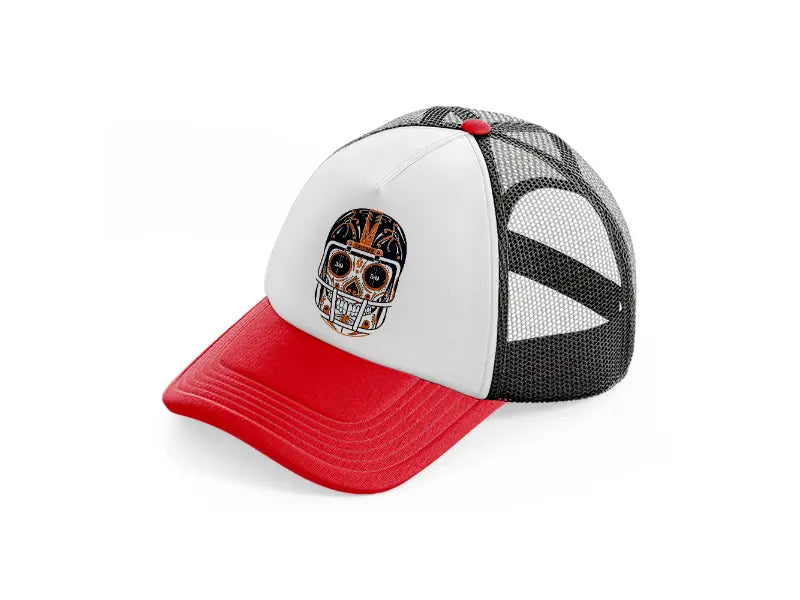 chicago bears mexican helmet red and black trucker hat