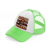 football football lime green trucker hat